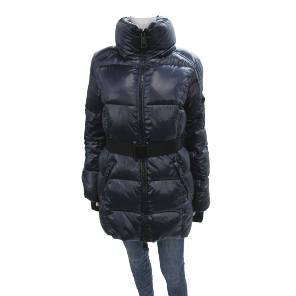 SAM Womens Puffer Jacket Blue Zip Long Sleeve Outdoor Winter Size M